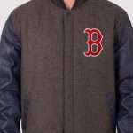 Boston Charcoal Varsity Jacket
