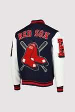 Boston Red Sox Mash Up Letterman Varsity Jacket - Image 2